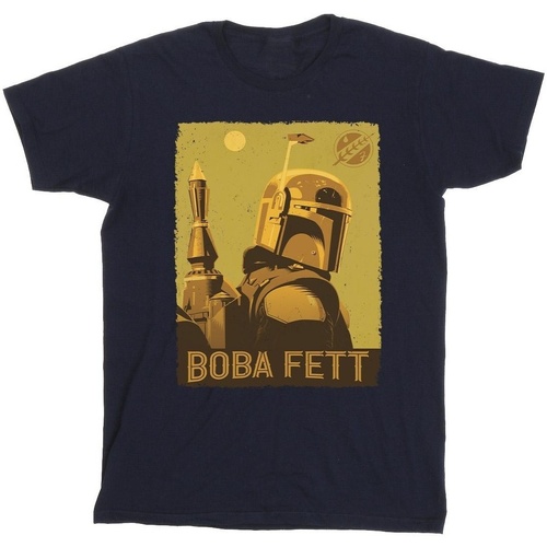 Vêtements Fille T-shirts manches longues Disney The Book Of Boba Fett Planetary Stare Bleu