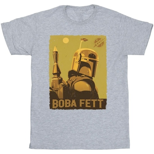 Vêtements Fille T-shirts manches longues Disney The Book Of Boba Fett Planetary Stare Gris