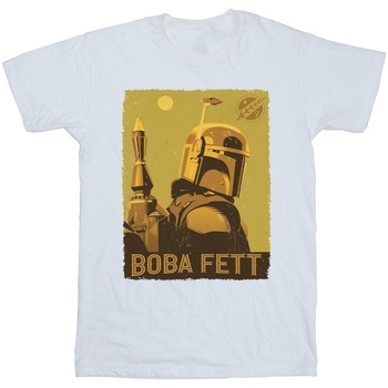Vêtements Fille T-shirts manches longues Disney The Book Of Boba Fett Planetary Stare Blanc