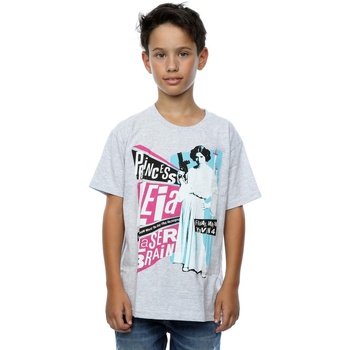 Vêtements Garçon T-shirts manches courtes Disney Princess Leia Rock Poster Gris