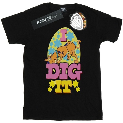 Vêtements Fille T-shirts manches longues Scooby Doo Easter I Dig It Noir
