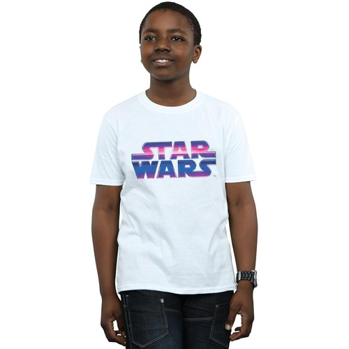 Vêtements Garçon T-shirts manches courtes Disney Neon Logo Blanc