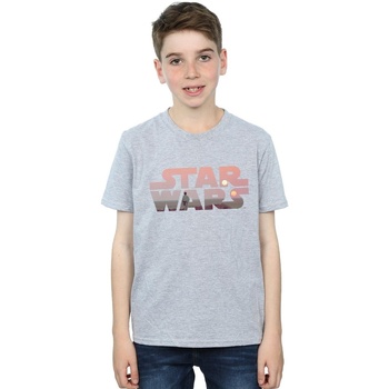 Vêtements Garçon T-shirts manches courtes Disney Tatooine Logo Gris