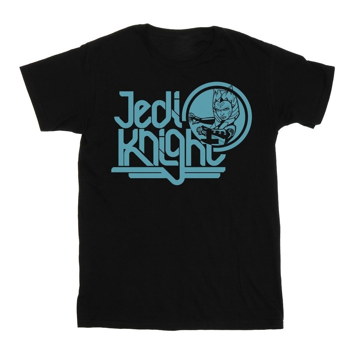Vêtements Fille T-shirts manches longues Disney Clone Wars Jedi Knight Ahsoka Noir