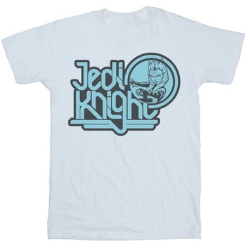 Vêtements Fille T-shirts manches longues Disney Clone Wars Jedi Knight Ahsoka Blanc