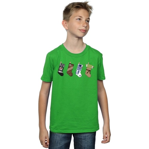Vêtements Garçon T-shirts manches courtes Disney Christmas Stockings Vert