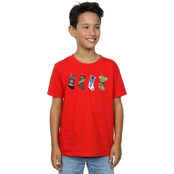 Vêtements Garçon T-shirts manches courtes Disney Christmas Stockings Rouge