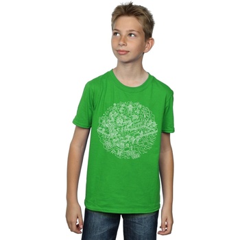 Vêtements Garçon T-shirts manches courtes Disney Christmas Death Star Vert