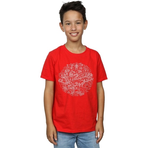 Vêtements Garçon T-shirts manches courtes Disney Christmas Death Star Rouge