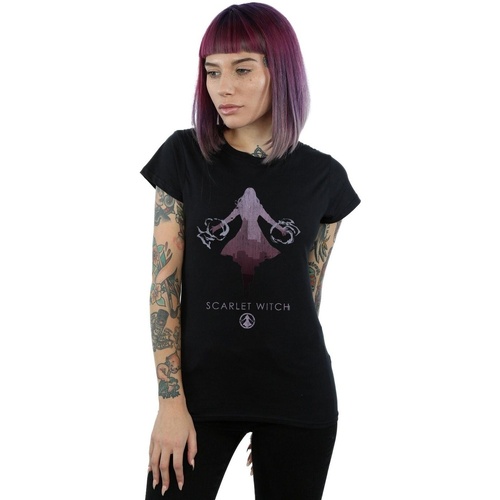 Vêtements Femme T-shirts manches longues Marvel Scarlet Witch Silhouette Noir