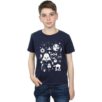 Vêtements Garçon T-shirts manches courtes Disney Christmas Decorations Bleu