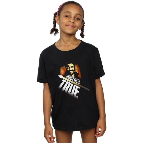 Vêtements Fille T-shirts manches longues Disney Solo True Lando Noir