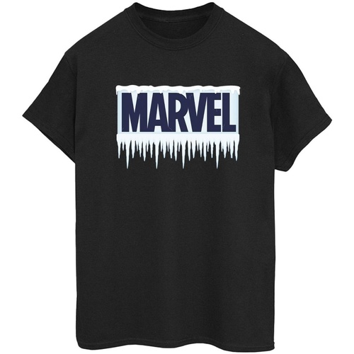 Vêtements Femme T-shirts manches longues Marvel Icicle Logo Noir
