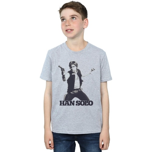 Vêtements Garçon T-shirts manches courtes Disney Han Solo Retro Photo Gris