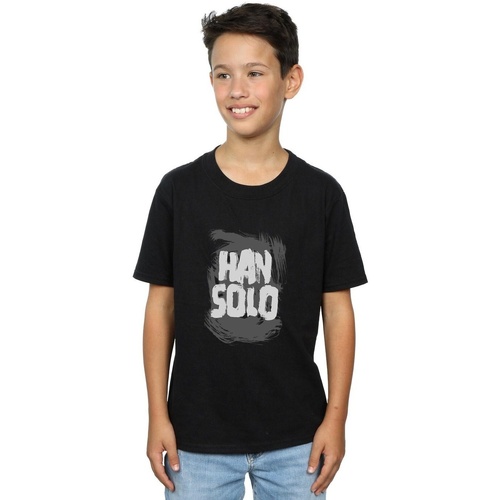 Vêtements Garçon T-shirts manches courtes Disney Han Solo Text Noir