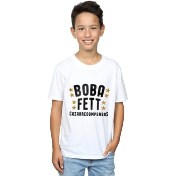 Vêtements Garçon T-shirts manches courtes Disney Boba Fett Legends Tribute Blanc