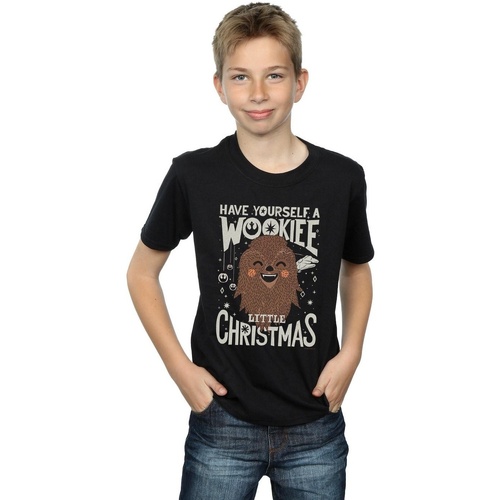 Vêtements Garçon T-shirts manches courtes Disney Wookiee Little Christmas Noir