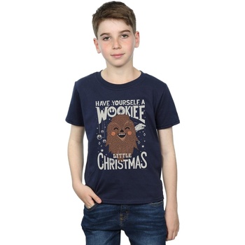 Vêtements Garçon T-shirts manches courtes Disney Wookiee Little Christmas Bleu