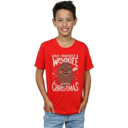 Vêtements Garçon T-shirts manches courtes Disney Wookiee Little Christmas Rouge