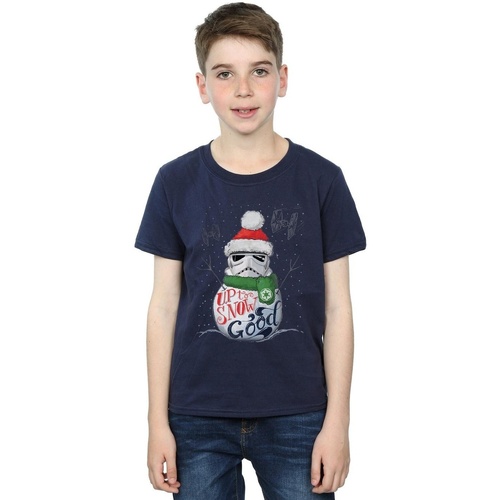 Vêtements Garçon T-shirts manches courtes Disney Stormtrooper Up To Snow Good Bleu