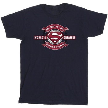 Vêtements Fille T-shirts manches longues Dc Comics Superman Super Hero Bleu