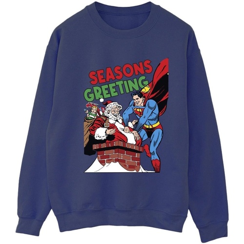 Vêtements Femme Sweats Dc Comics Superman Santa Comic Bleu