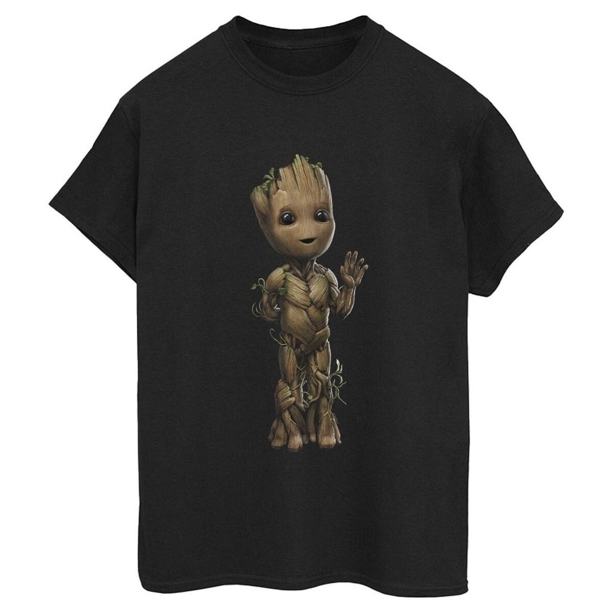 Vêtements Femme T-shirts manches longues Marvel I Am Groot Wave Pose Noir