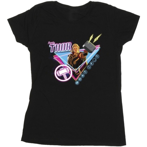 Vêtements Femme T-shirts manches longues Marvel What If Party Thor Alt Noir