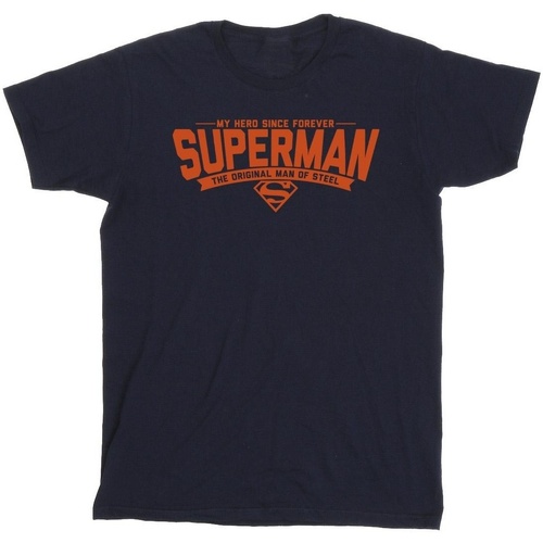 Vêtements Fille T-shirts manches longues Dc Comics Superman Hero Dad Bleu