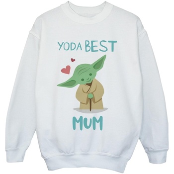 Vêtements Garçon Sweats Disney Yoda Best Mum Blanc