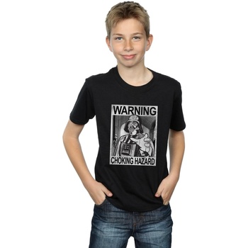 Vêtements Garçon T-shirts manches courtes Disney Vader Choking Hazard Noir