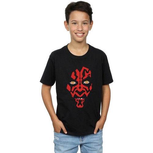 Vêtements Garçon T-shirts manches courtes Disney Darth Maul Face Noir