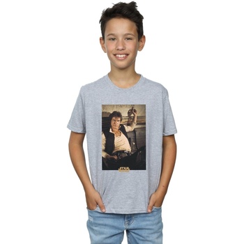 Vêtements Garçon T-shirts manches courtes Disney Han Solo Mos Eisley Gris
