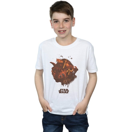 Vêtements Garçon T-shirts manches courtes Disney Yoda Montage Blanc