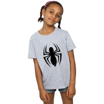 Vêtements Fille T-shirts manches longues Marvel Spider-Man Ultimate Spider Logo Gris