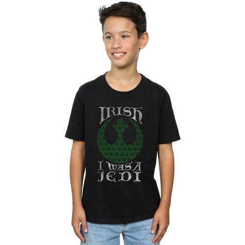 Vêtements Garçon T-shirts manches courtes Disney Irish I Was A Jedi Noir