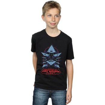 Vêtements Garçon T-shirts manches courtes Disney Attack Of The Imperial Fleet Noir