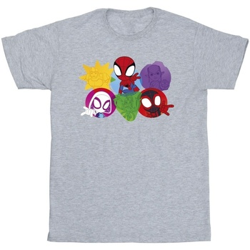 Vêtements Fille T-shirts manches longues Marvel Spidey And His Amazing Friends Faces Gris