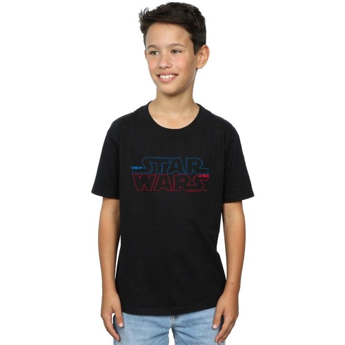 Vêtements Garçon T-shirts manches courtes Disney Lightsaber Logo Noir