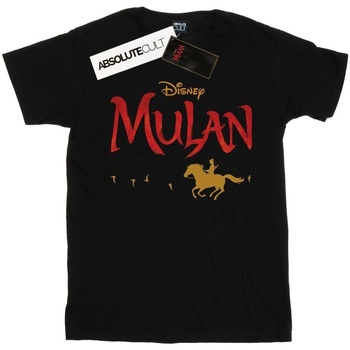 Vêtements Femme T-shirts manches longues Disney Mulan Movie Logo Noir