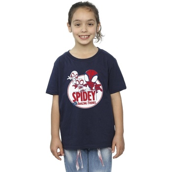 Vêtements Fille T-shirts manches longues Marvel Spidey And His Amazing Friends Circle Bleu
