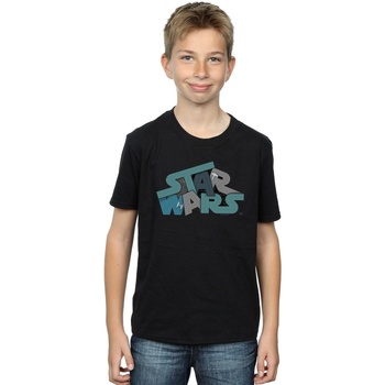 Vêtements Garçon T-shirts manches courtes Disney Death Star Jumble Logo Noir