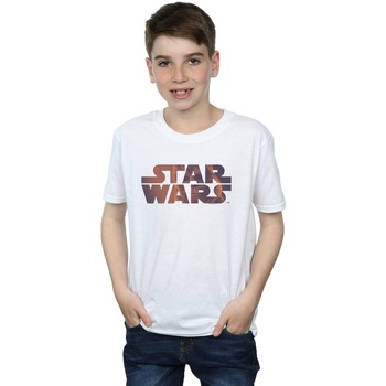 Vêtements Garçon T-shirts manches courtes Disney Chewbacca Logo Blanc