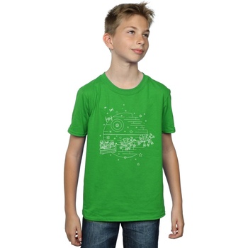 Vêtements Garçon T-shirts manches courtes Disney Death Star Sleigh Vert