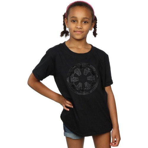 Vêtements Fille T-shirts manches longues Disney Galactic Empire Plans Noir