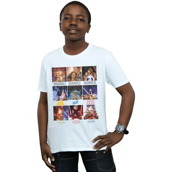 Vêtements Garçon T-shirts manches courtes Disney Poster Saga Blanc