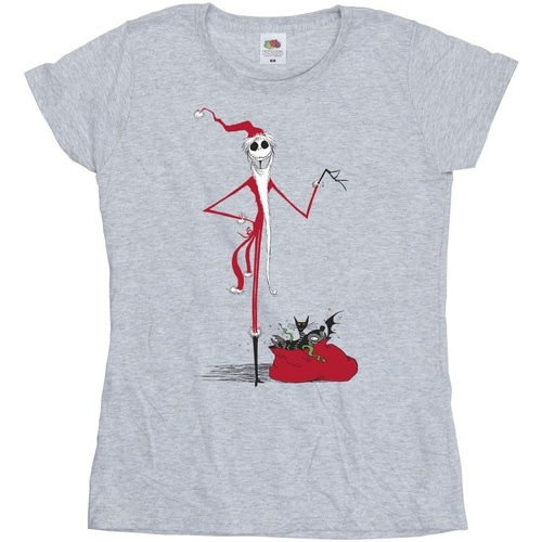 Vêtements Femme T-shirts manches longues Nightmare Before Christmas  Gris