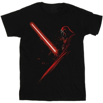 Vêtements Garçon T-shirts manches courtes Disney Darth Vader Lightsaber Noir