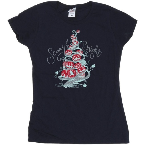 Vêtements Femme T-shirts manches longues Disney The Nightmare Before Christmas Scary & Bright Bleu