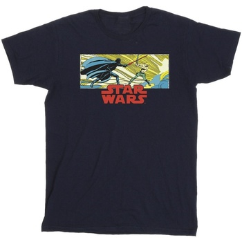 Vêtements Garçon T-shirts manches courtes Disney Comic Strip Luke And Vader Bleu